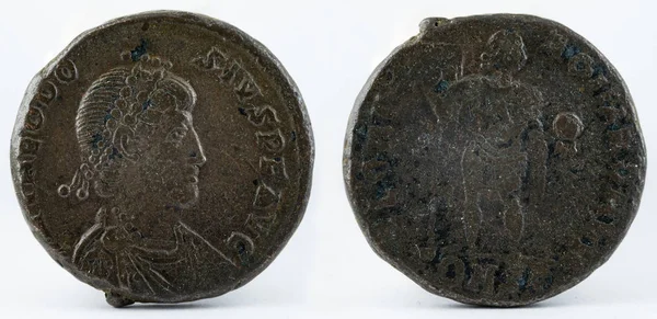 테오도시우스의 로마 동전 — 스톡 사진