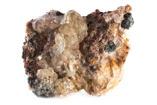 Cerussite mineral beyaz arka plan üzerinde — Stok fotoğraf