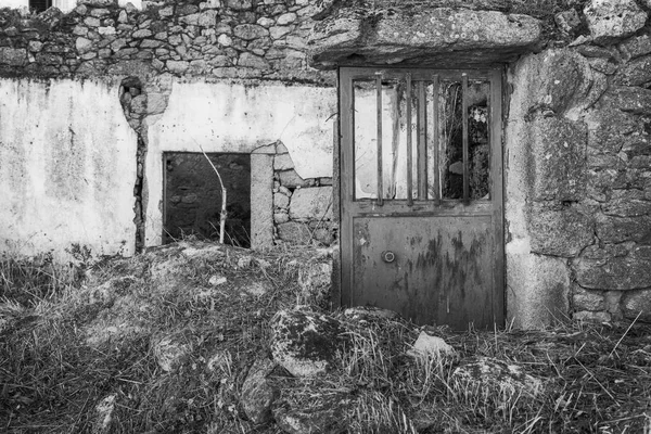 Door of a ruined house