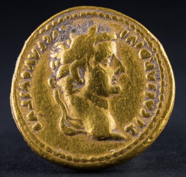 Aureus of Tiberius Obverse clipart