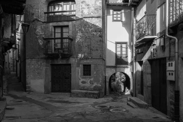 Old town of San Martin del Castanar. Spain.