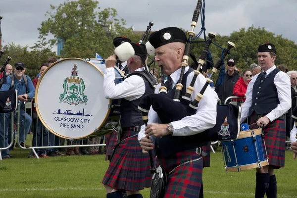 Glasgow City Pipe Band Під Час Чемпіонату Світу Трубопроводів 2016 — стокове фото