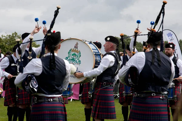 Glasgow City Pipe Band Під Час Чемпіонату Світу Трубопроводів 2016 — стокове фото