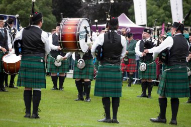 2016 Dünya Boru Grubu Şampiyonası sırasında Kanada 'dan Kuzey Stratton Boru Grubu. Şampiyonalar 12 ve 13 Ağustos tarihlerinde Glasgow Green Scotland 'da gerçekleşti..