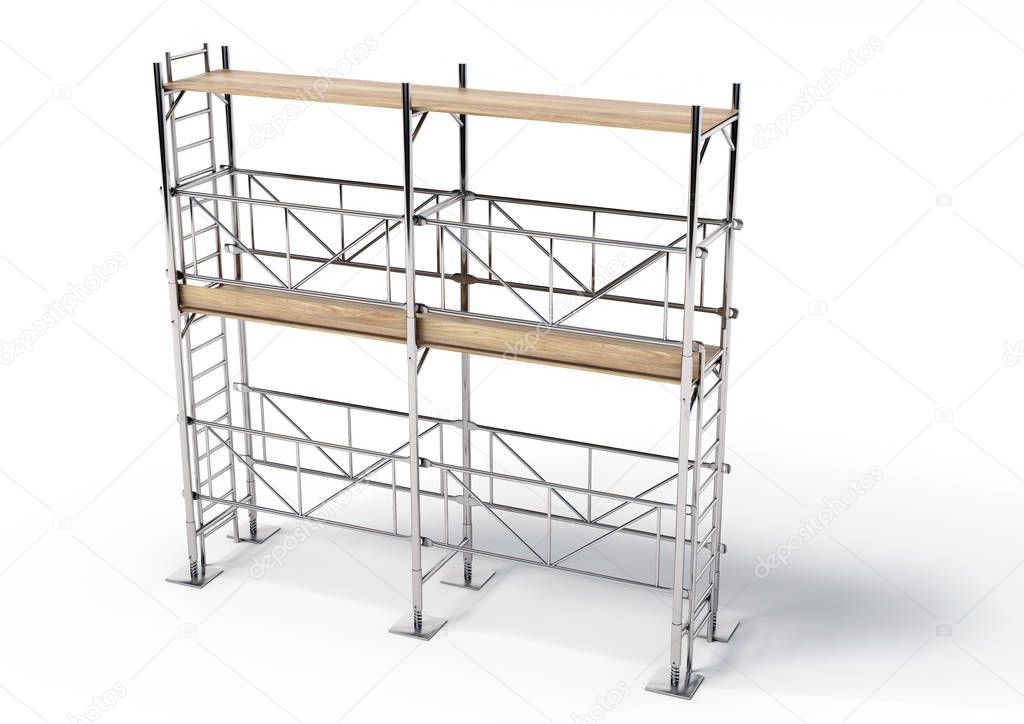 A scaffold illustration made in 3D software.
