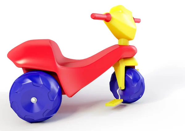 Illusztráció Egy Műanyag Tricikli Játék Stock Kép