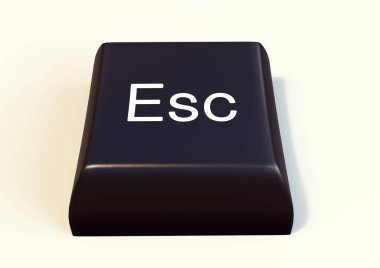Bir klavye esc düğmesinden bir 3d çizimi