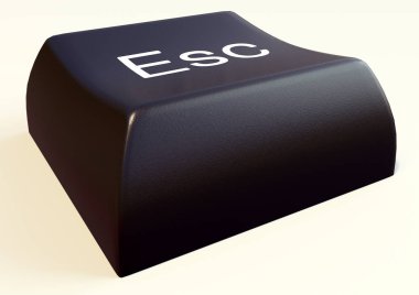 Bir klavye esc düğmesinden bir 3d çizimi