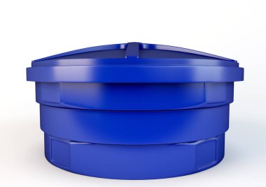 Bir plastik su deposu bir 3d çizimi.