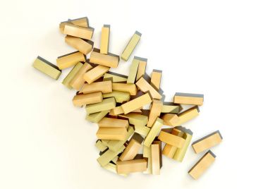 Ahşap eskitme kule bir 3d çizimi