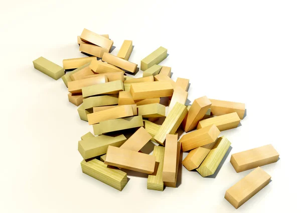Illustration Wood Tumbling Tower Stock Picture