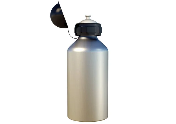 Eine Illustration Einer Aluminium Wasserflasche lizenzfreie Stockfotos