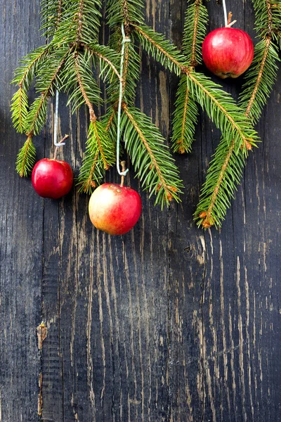 Natura morta di Natale con mele — Foto Stock