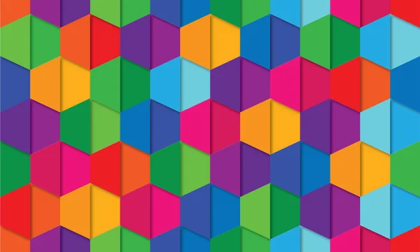 Hexagon Pattern Colorful — Stock Vector