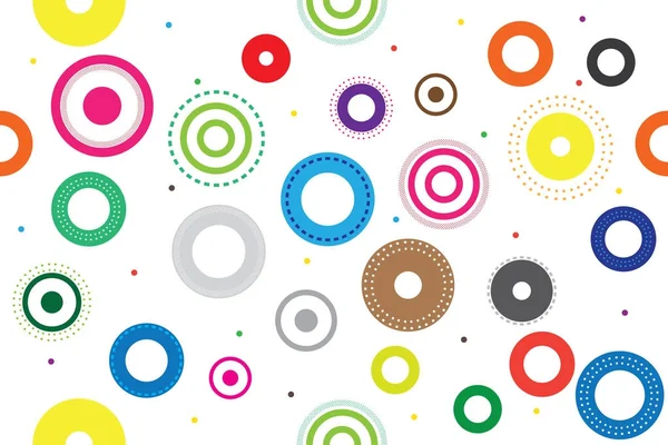 Circle Colorfull Pattern Print — Stock Vector