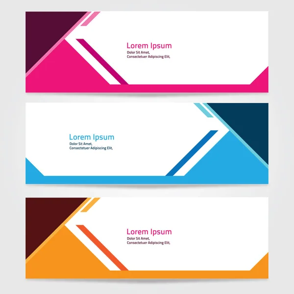 Vector Diseño Abstracto Banner Web Plantilla — Vector de stock