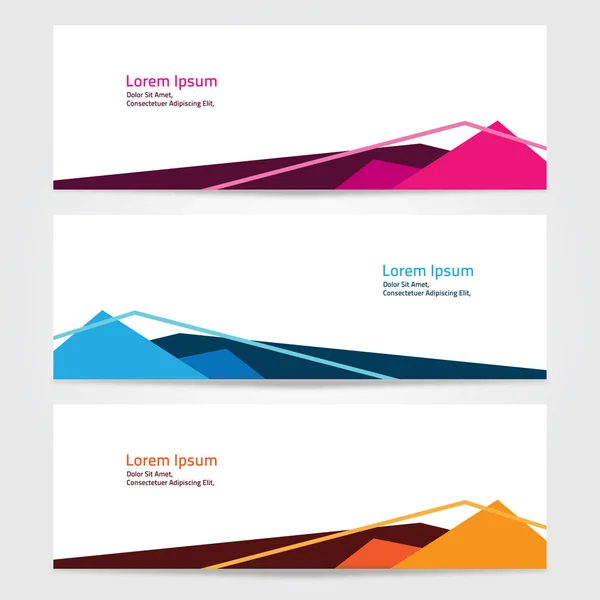 Vector Diseño Abstracto Banner Web Plantilla — Vector de stock