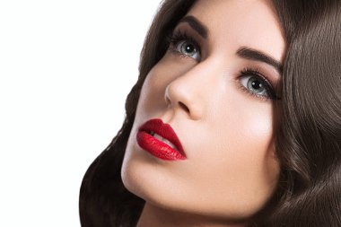 genç güzel kadın, glamour portre