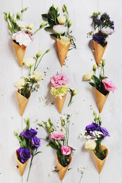 bright Flowers and  Ice cream cones