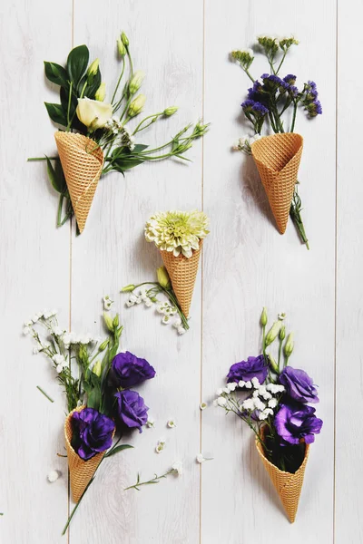 bright Flowers and  Ice cream cones