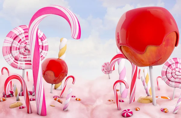 Candy Land Hoge Kwaliteit Render — Stockfoto