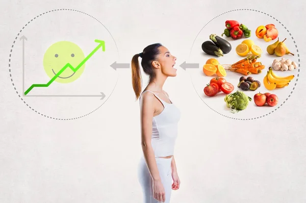 Young Woman Healthy Diet Concept — Stock Photo, Image