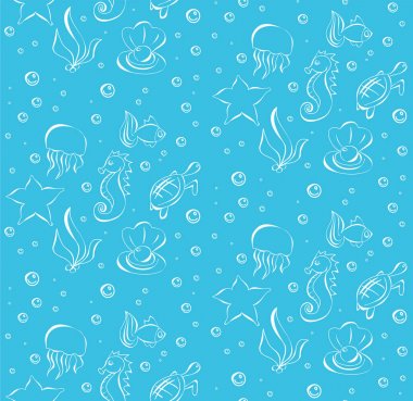 çocuklar için deniz konulu seamless modeli