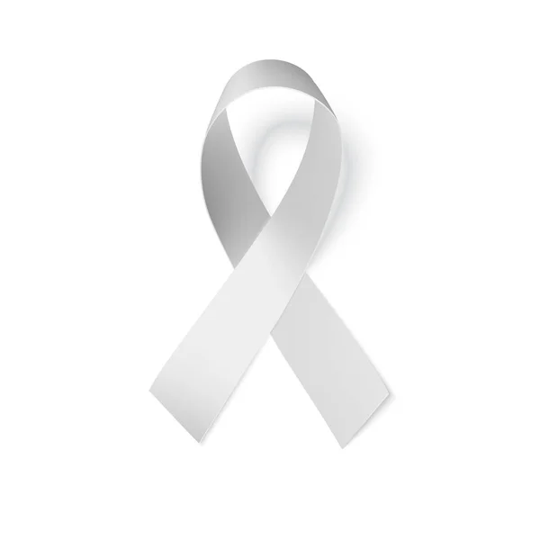 Grey awareness ribbon — Stock Photo, Image