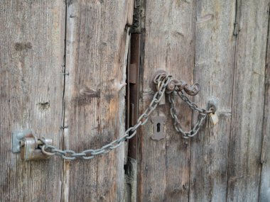 Bir eski kahverengi ahşap kapı arka planı kapat.