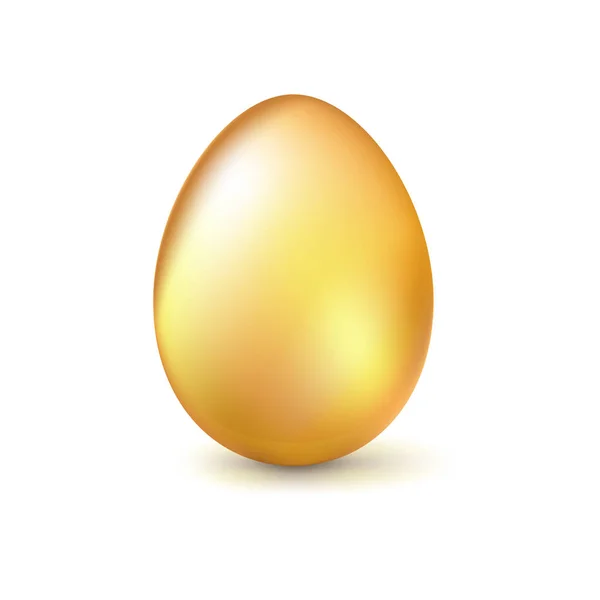 Золотое пасхальное яйцо, векторная иллюстрация . — стоковый вектор