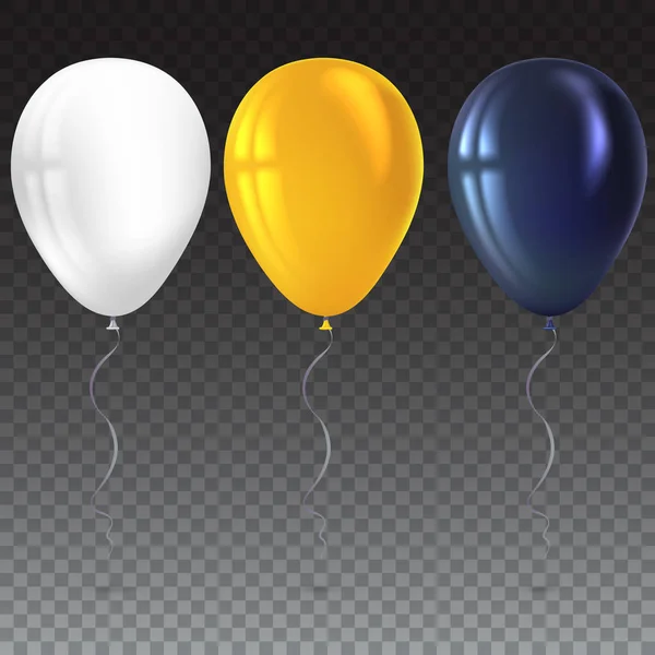 充气飞行气球隔离在白色背景上. — 图库矢量图片