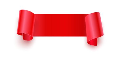 Kıvırcık köşeli, beyaz arka plan closeup kenarlardan gerçekçi kağıt afiş