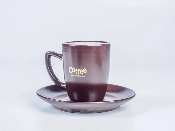 Koffie beker geïsoleerd op een witte achtergrond close-up — Stockfoto