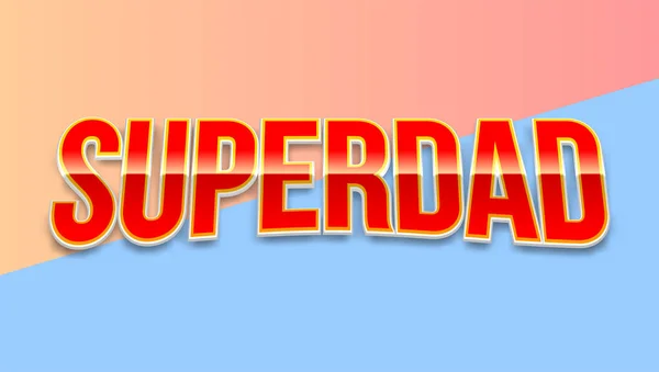 Super dad badge on colored background. — Stock Vector