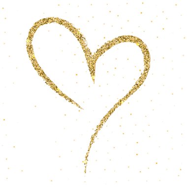 Işıltı ve parlaklık beyaz zemin üzerinde çizilmiş, yarım yamalak, doodle kalp. Bir fırça ile çizilmiş bir sembolü. Şablon Sevgililer ya da anneler günü, kartpostallar, sevdikleriniz için sevgi ile t-shirt baskı