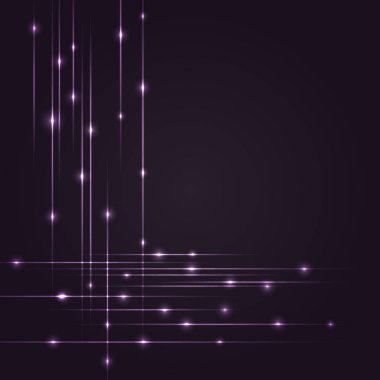 Yüksek teknoloji arka plan ile parlayan dize. Kesişen çizgiler noktalar parlayan ile ışık. Çizgili arka plan ışık efektleri ile. El ilanları, kapak, tanıtım veya poster için şablon