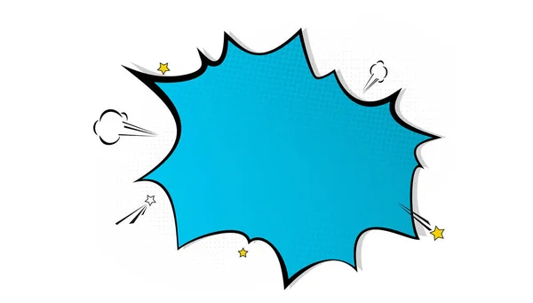 波普艺术飞溅的背景下，爆炸在漫画书样式、 网点、 云与梁空白布局模板中孤立点模式在白色背景上。广告、 封面、 海报矢量模板 — 图库矢量图片