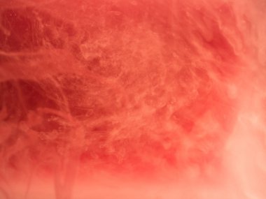 Soyut arka plan renkli. Pembe duman, su, evrenin şekillerinin mürekkeple. Soyut hareket, çok renkli boya akışının donmuş. Yumuşak odak, bulanık zemin ile yatay fotoğraf