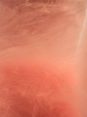 Soyut arka plan renkli. Pembe duman, su, evrenin şekillerinin mürekkeple. Soyut hareket, çok renkli boya akışının donmuş. Yumuşak odak, bulanık zemin ile yatay fotoğraf