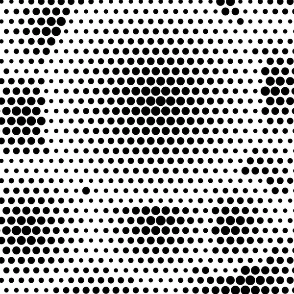 Abstrakt gepunkteter Halbtonhintergrund. monokromes Muster auf weißem Hintergrund. Dekorative Vorlage für Cover, Poster oder Banner — Stockvektor