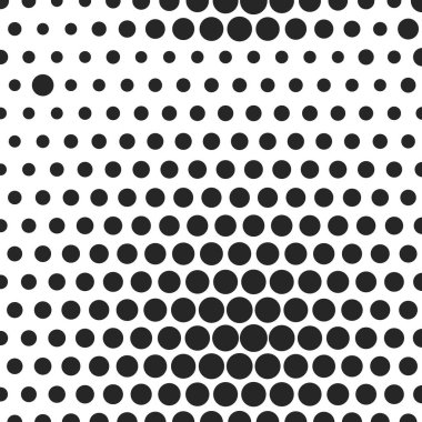 Soyut noktalı yarım tonlu arka plan. Monocrome desen beyaz zemin üzerinde. Kapak, posteri veya başlığı için dekoratif şablon