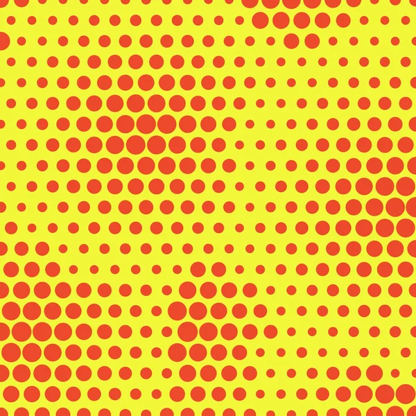 点線のハーフトーンの背景を抽象化します。黄色の背景に単純なパターン。カバー、ポスターまたはバナーのための装飾的なテンプレート — ストックベクタ