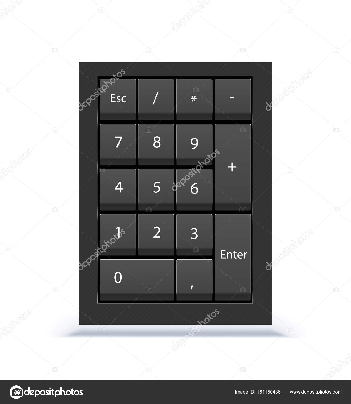 Numeric keyboard图库矢量图片、免版税Numeric keyboard插图|DepositPhotos