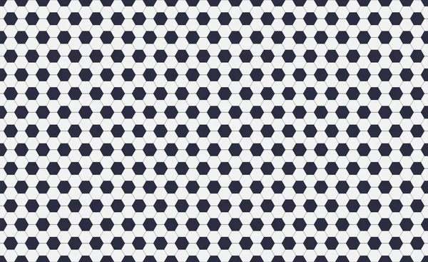 Seamless pattern of soccer or football with black and white hexagons. Horizontal, traditional sport texture of ball for game. Easily resizable and color, vector illustration — Stock Vector