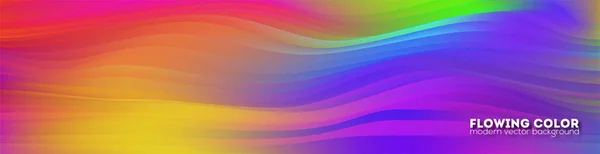 Patrón de flujo abstracto. Wavering forma líquida. Fondo moderno con líneas de degradado de colores. Flujo de tinta de color. Plantilla para el diseño dinámico de la cubierta, carteles, volante. Ilustración vectorial EPS10 . — Vector de stock