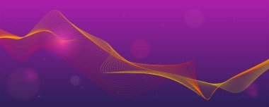 Doğrusal desenli soyut bir arkaplan. Dinamik dalgalar, düz stil. Düz minimalist tarzda vektör illüstrasyonu.