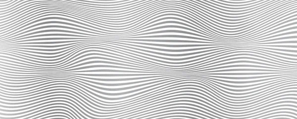 Superficie ondulada desigual como bandera o agua. Diseño minimalista de líneas, fondos ondulados en dos tonos. Patrón distorsionado abstracto. Ilustración vectorial 3d, EPS10 . — Vector de stock