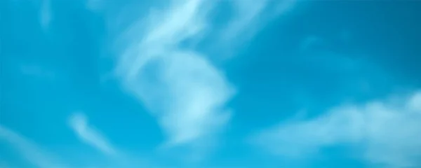 Ciel bleu avec nuages. Nuages de plumes contre le ciel bleu. Illustration vectorielle, eps10 — Image vectorielle