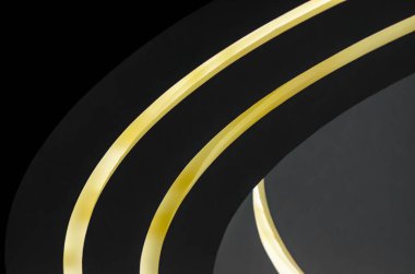 part of a modern building with lighting