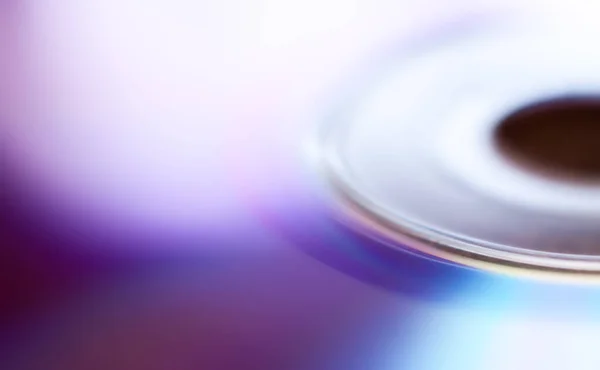 Kleur oppervlak van een compact disc macro close-up — Stockfoto